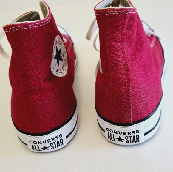 Converse All Star Chuck Taylor Red High Top Sneakers  Men's 11 Women's 13 - Picture 5 of 12